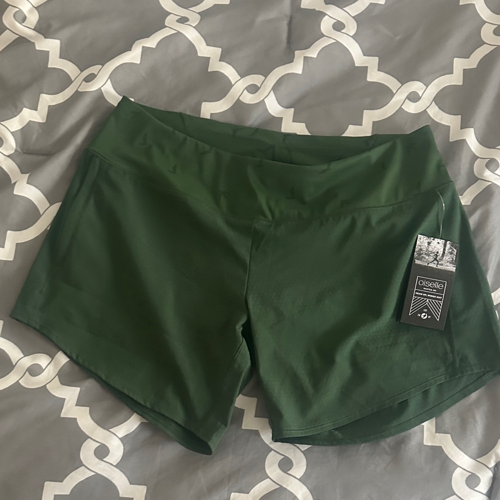 Oiselle Long Roga Running Shorts Lush Color Size 8